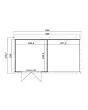 Outdoor Life Products | Tuinhuis Lars 500 x 250 | Gecoat | Carbon Grey-Wit