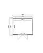 Outdoor Life Products | Tuinhuis Lotta 300 x 250 | Gecoat | Platinum Grey-Wit