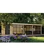 Lugarde | Lariks tuinhuis met overkapping PSL1