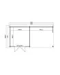 Outdoor Life Products | Tuinhuis met Overkapping Manuel 600 x 275 | Gecoat | Platinum Grey-Wit