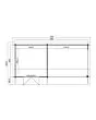 Outdoor Life Products | Tuinhuis met Overkapping Maribel 680 x 300 | Geïmpregneerd | Olijfgroen