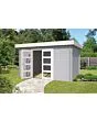 Outdoor Life Products | Tuinhuis Mikkel 380 x 275 | Gecoat | Carbon Grey-Wit