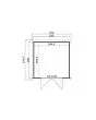 Outdoor Life Products | Tuinhuis Mila 250 x 250 | Gecoat | Carbon Grey-Wit