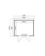 Outdoor Life Products | Tuinhuis Mila 250 x 200 | Gecoat | Carbon Grey-Wit