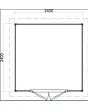Lugarde Select Prima | Tuinhuis Delft 240 x 240 cm | RAL 7021