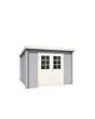Outdoor Life Products | Tuinhuis Nadia 275 x 230 | Gecoat | Platinum Grey-Wit