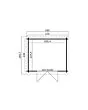 Outdoor Life Products | Tuinhuis Nadia 275 x 230 | Gecoat | Platinum Grey-Wit