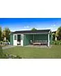 Outdoor Life Products | Tuinhuis met Overkapping Octavio 681 x 380 | Gecoat | Platinum Grey-Wit