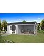 Outdoor Life Products | Tuinhuis met Overkapping Octavio 681 x 380 | Gecoat | Platinum Grey-Wit