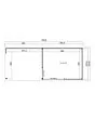 Outdoor Life Products | Tuinhuis Olivia 385 x 295 met Aanbouw