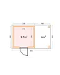 Telluria | Tuinhuis Classico 2724 met Overkapping Open Lounge Small | Links | Antraciet