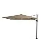 Platinum | Zweefparasol Challenger T² Glow 300 x 300 cm | Taupe