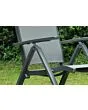 Premium Verstelbare Tuinstoel Eetstoel Aluminium Textileen