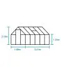 Royal Well | Qube 106 Tuinkas | Veiligheidsglas 3 mm | Zwart