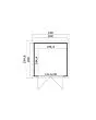 Outdoor Life Products | Tuinhuis Sara 200 x 200 | Gecoat | Platinum Grey