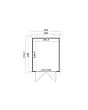 Outdoor Life Products | Tuinhuis Sara 200 x 250 | Gecoat | Platinum Grey-Wit