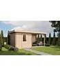 Lugarde Select | Tuinhuis Deventer met Overkapping Rechts 250 + 300 x 250 | Onbehandeld