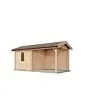 Lugarde Select | Tuinhuis Markelo met Overkapping Rechts 250 + 300 x 250 | Onbehandeld