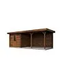 Lugarde Select | Tuinhuis Ede met Overkapping Rechts 250 + 400 x 250 | Keteldruk Bruin