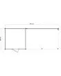 Lugarde Select | Tuinhuis Oldenzaal met Overkapping Rechts 250 + 400 x 250 | Keteldruk Bruin