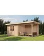Lugarde Select | Tuinhuis Wageningen met Overkapping Rechts 300 + 300 x 250 | Onbehandeld