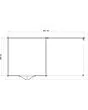 Lugarde Select | Tuinhuis Raalte met Overkapping Rechts 300 + 300 x 300 | Onbehandeld