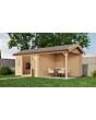 Lugarde Select | Tuinhuis Raalte met Overkapping Rechts 300 + 300 x 300 | Onbehandeld