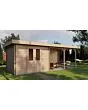 Lugarde Select | Tuinhuis Harderwijk met Overkapping Rechts 300 + 400 x 300 | Onbehandeld