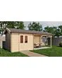 Lugarde Select | Tuinhuis Epe met Overkapping Rechts 300 + 400 x 300 | Onbehandeld