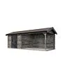 Lugarde Select | Tuinhuis Epe met Overkapping Rechts 300 + 400 x 300 | Keteldruk Grijs