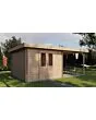 Lugarde Select | Tuinhuis Tiel met Overkapping Rechts 300 + 300 x 400 | Onbehandeld