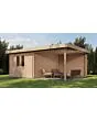 Lugarde Select | Tuinhuis Tiel met Overkapping Rechts 300 + 300 x 400 | Onbehandeld