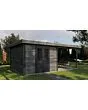 Lugarde Select | Tuinhuis Tiel met Overkapping Rechts 300 + 300 x 400 | Keteldruk Grijs
