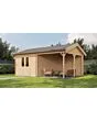 Lugarde Select | Tuinhuis Hattem met Overkapping Rechts 300 + 300 x 400 | Onbehandeld