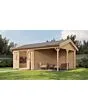 Lugarde Select | Tuinhuis Hattem met Overkapping Rechts 300 + 300 x 400 | Onbehandeld