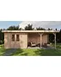 Lugarde Select | Tuinhuis Culemborg met Overkapping Rechts 300 + 400 x 400 | Onbehandeld