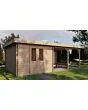 Lugarde Select | Tuinhuis Culemborg met Overkapping Rechts 300 + 400 x 400 | Onbehandeld