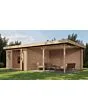 Lugarde Select | Tuinhuis Culemborg met Overkapping Rechts 300 + 400 x 400 | Onbehandeld