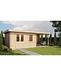 Lugarde Select | Tuinhuis Elst met Overkapping Rechts 400 + 300 x 300 | Onbehandeld