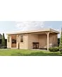 Lugarde Select | Tuinhuis Elst met Overkapping Rechts 400 + 300 x 300 | Onbehandeld