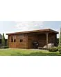 Lugarde Select | Tuinhuis Elst met Overkapping Rechts 400 + 300 x 300 | Keteldruk Bruin