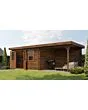 Lugarde Select | Tuinhuis Elst met Overkapping Rechts 400 + 300 x 300 | Keteldruk Bruin