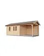 Lugarde Select | Tuinhuis Holten met Overkapping Rechts 400 + 300 x 300 | Onbehandeld