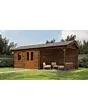 Lugarde Select | Tuinhuis Holten met Overkapping Rechts 400 + 300 x 300 | Keteldruk Bruin