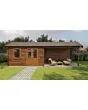 Lugarde Select | Tuinhuis Voorst met Overkapping Rechts 400 + 400 x 300 | Keteldruk Bruin