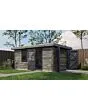 Lugarde Select | Tuinhuis Eibergen met Garagedeur 350 x 500 | Keteldruk Grijs