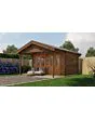 Lugarde Select | Tuinhuis Katwijk met Overkapping 400 + 200 x 300 | Keteldruk Bruin