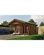 Lugarde Select | Tuinhuis Katwijk met Overkapping 400 + 200 x 300 | Keteldruk Bruin