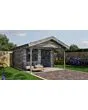 Lugarde Select | Tuinhuis Katwijk met Overkapping 400 + 200 x 300 | Keteldruk Grijs