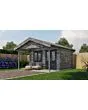 Lugarde Select | Tuinhuis Katwijk met Overkapping 400 + 200 x 300 | Keteldruk Grijs